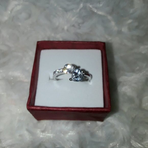 Jewelry - Two Hearts Blend Resizable Ring Silver